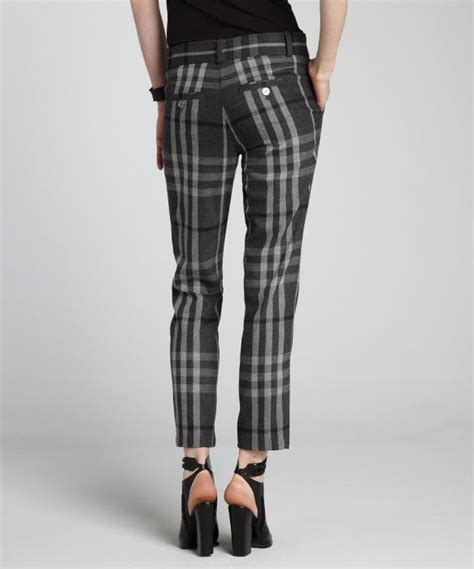 burberry golf womens buckle waist gray plaid capris|burberry clothing for men.